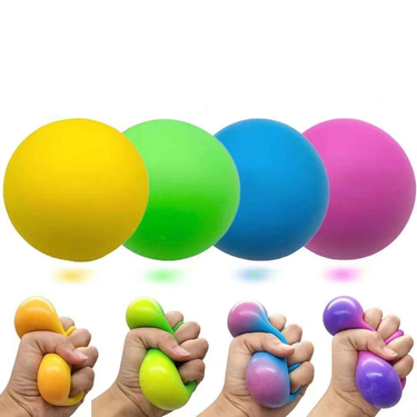 ToysMall Ball Squeeze Toy Super Soft TPR Colorful Ball Rebound Pinch Toy Relieve Stress Elastic Vent Ball Squishes Toy_voghion.com