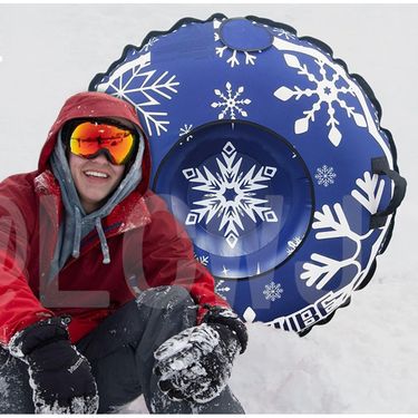 Li Cheng Inflatable Fabric Ski Ring Blue Snowflake Thickened PVC Snow Toy Outdoor Snowboard Slide_voghion.com