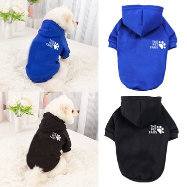 Cozy Winter Dog Hoodie For Golden Retriever, Samoyed, Husky & Cats - Soft Pet Sweatshirt With Paw Print Design, Warm Fleece-Lined Apparel_voghion.com