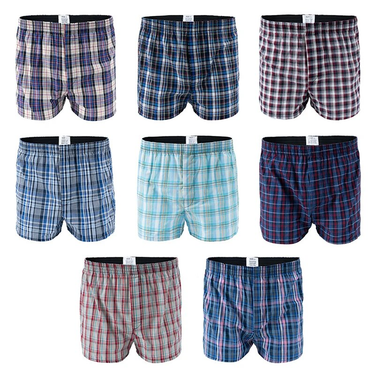 4PCS Mns 100% Cotton Casual Undrwar Arrow Pants Boxrs for Mal High-quality Plaid Pamas Loos and Comfortabl At_voghion.com