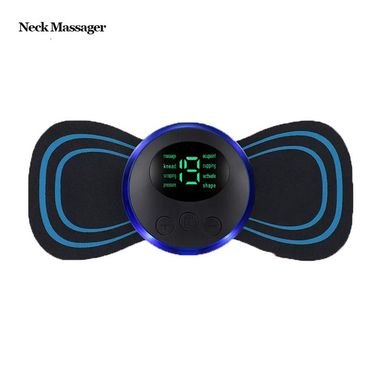 EMS Neck Massager Mini Electric Pulse Cervical Back Muscle Pain Relief Spine Massage Pads_voghion.com