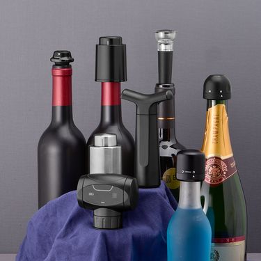Wine Stoppers Food Grade Material Push Type Fresh Keeping Plastic Vacuum Stopper_voghion.com