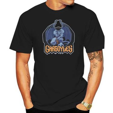 Mens Gargoyle T Shirts Gargoyles Goliath T-Shirt Man 5x Tee Shirt Print Summer 100% Percent Cotton Awesome Tshirt_voghion.com