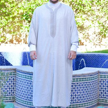 Men's Clothing Middle East Muslim Ethnic Embroidered Men's Robe _voghion.com