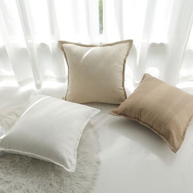 Premium Linen-Like Decorative Pillow Cover - Modern Minimalist Style, Multiple Sizes & Colors_voghion.com