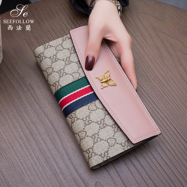Long For Women 2025 New Ultra-Thin Versatile Buckle Coin Multi-Card Slot Cowhide Simple Envelope Wallet Trendy_voghion.com