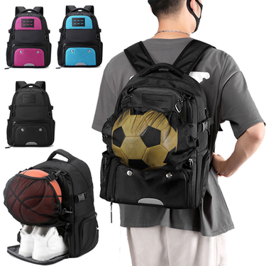 Sports Backpack Football Bag Boys School Basketball Backpack With Shoe Compartment Soccer Ball Bag Large Backpack Shoes_voghion.com