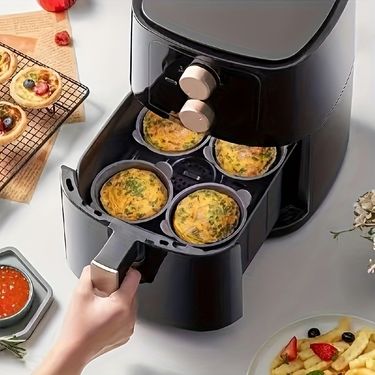 1pc/4pcs Air Fryer Silicone Egg Poacher Cups Silicone Egg Cooker Mold_voghion.com