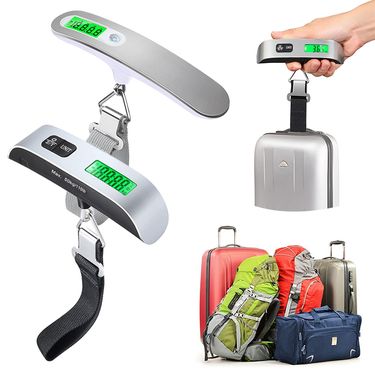 Portable LCD Digital Hanging Scale Luggage Suitcase Baggage Weight Travel Scales with Belt for Electronic Weight Tool 50kg/110lb_voghion.com
