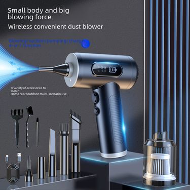 New dust blower blowing and suction integrated handheld high power 50000RPM portable vacuum cleaner for car with digital display_voghion.com