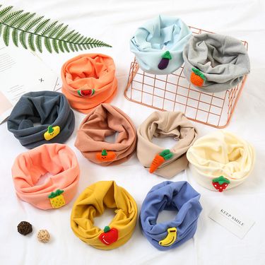 Baby made of pure cotton autumn winter, soft cartoon scarf infants young children, windproof trendy warm neck cover for_voghion.com