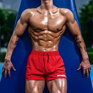 New Four Sided Quick Drying Fitness Shorts For Men's Sports, Leisure Exercise Thin, Ultra Light, And Breathable Big Size_voghion.com