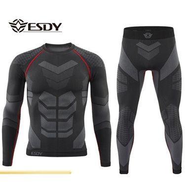 Men's Cycling Clothing Breathable Outdoor Tight Sports Underwear Thermal Set No.4_voghion.com