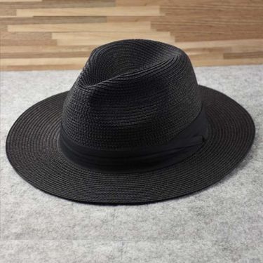 Fashion Male Foldable Big Head Straw Panama Summer Outdoors Cowboy Sandy Beach Sun Hats Man Plus Size Fedora Hat 57CM 60CM 64CM_voghion.com