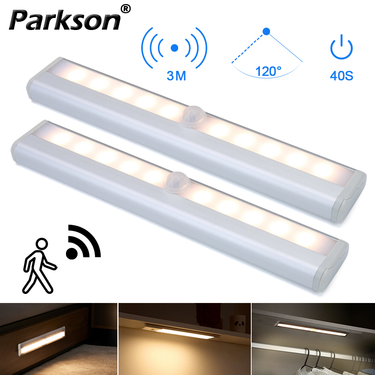 10 LEDs PIR Motion Sensor Wireless LED Night Lights LED Under Cabinet Light For Staircase Closet Aisle Decorative Night Lamp_voghion.com
