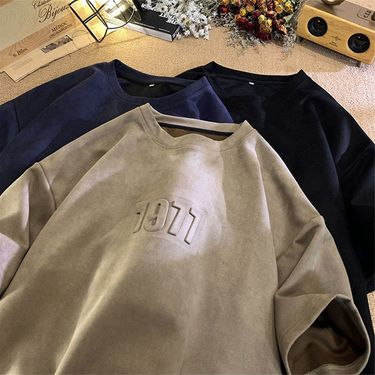Men's clothing Summer ins round neck T-shirt fashion brand trend standard new style youth popular urban style men's five-point sleeves_mkmklike.com