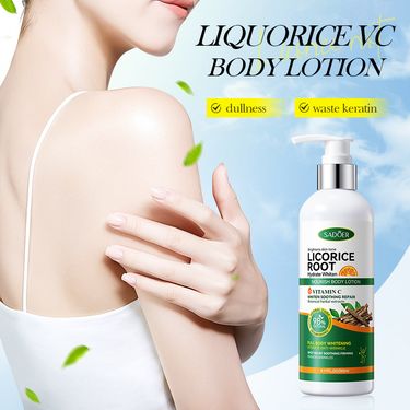 SADOER Licorice VC Whitening, Nourishing Body Milk Refreshing, Non Greasy, Moisturizing, And Anti Drying_voghion.com