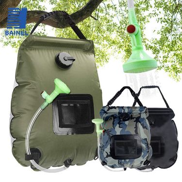 Camping Foldable Portable Shower Bag Large-capacity Bath Water Bag Wash Water Storage Bag Solar Thermometer Water Storage Bag_mkmklike.com