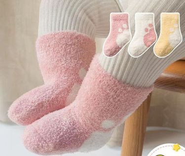 Winter Thickened Infant Socks 0-1-3 Years Old Boys And Girls Thermal Socks Winter Heat Storage Baby Children Tube Socks_voghion.com