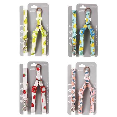 Pet Leash Collar Rope Dog Chain Pure Cotton Fruit Harness_voghion.com