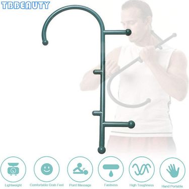 Trigger Full Body Muscle Pain Relief Handheld Massage Stick Back Hook Massager Pressure Point Therapy_voghion.com