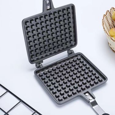 Non-Stick Coated Waffle Double-Headed Cast Aluminum Frying Pan Cake Mold Pastry Grid Muffin Maker_voghion.com