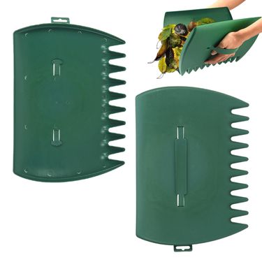 2pcs Outdoor Garden Large Capacity Leaf Grabber Serrated Cleaning Tool Hand Rake_voghion.com