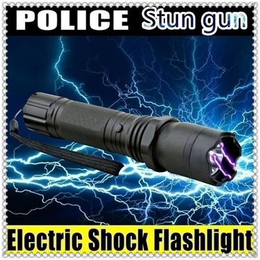 3 In 1 Self-defense Electric Shock Portable LED Flashlight Laser Tazer Stun Flashlight Outdoor Camping Hiking Hunting Tools_voghion.com