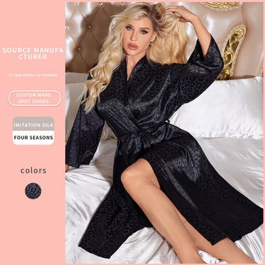 Women's Lace-Up Long Sleeve Nightgown – Lightweight Sleepwear & Lounge Robe, Soft & Breathable For Year-Round Comfort_voghion.com