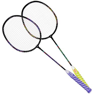 Red Happiness DHS Badminton Set Washable Three Star Double Two Pieces With Grip Tape And Racket Bag S30_voghion.com