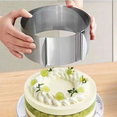 Stainless Steel Telescopic Mousse Ring Round Cake Mold 6inch-12inch Baking Tool_voghion.com