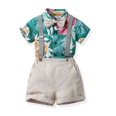 Kid's Clothing Boys summer suits new style beach net celebrity fashionable shirt short sleeve children's summer cool two piece suit trendy_voghion.com