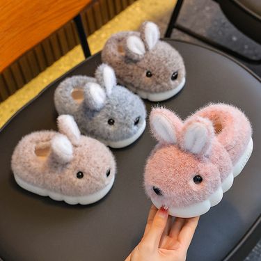 Kids' Plush Winter Slippers With Non-Slip Sole – Cozy House Shoes For Boys & Girls (Sizes 24-41, Bunny & Animal Designs)_voghion.com