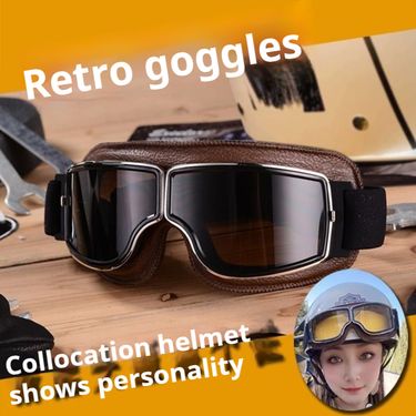 Electric Bike Helmet Goggles Windproof Dustproof Universal Motorcycle Hat For Men And Women_voghion.com