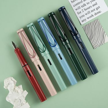 Student Fountain Pens Morandi Color Calligraphy Art Pen Fountain Pen Set Primary School Student Ink Sac Fountain Pen Printing_voghion.com