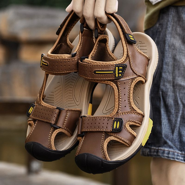 2023 Men's Summer Outdoor Student Sandals Anti slip Soft River tracing Sports Flat Bottom Beach Shoes_voghion.com
