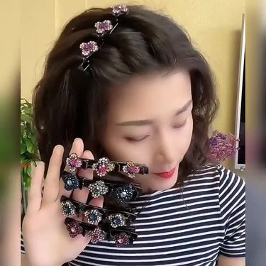 Four-leaf Clover Broken Hairpin Hair Tackling Artifact Hairpin Side Clip Headdress Forehead Bangs Clip Duckbill Clip Explosions_voghion.com