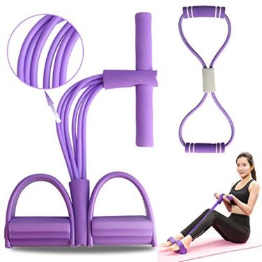 Six Tube Upgraded Sit Up Abdomen Yoga Fitness Pull Rope Multi Function Pedal Puller Indoor And Outdoor Universal Tensile Rope_voghion.com