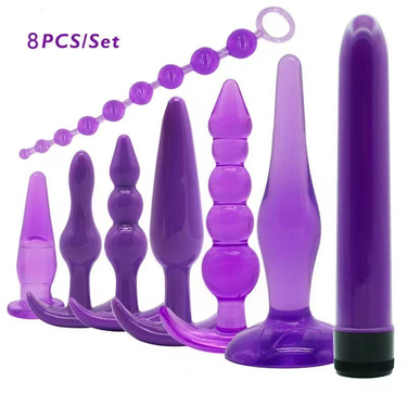 Adult sex products Interesting anal plugs, any combination of multi-piece sets, silicone bead anal plugs, 5, 6, 7, 8-piece set, _voghion.com