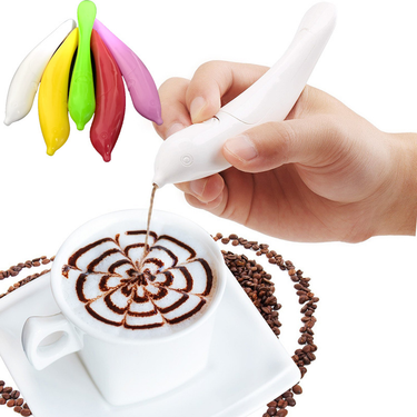 spot birdie coffee latte art pen electric fun carving pen bitch flower device DIY cake baking tools_voghion.com