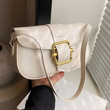 Texture Saddle for Women 2024 New Underarm Shoulder High Grade Oil Wax Soft Leather Crossbody Versatile Women's Bag_voghion.com