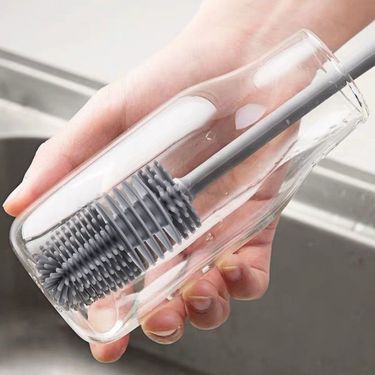 Baby Bottles Brush 360 Degree Rotation Long Handle Silicone Brushes Feeding Bottle Cup Cleaning Tools Pacifiers and Accessories_voghion.com