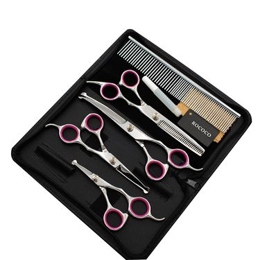 Professional Stainless Steel Dog Grooming Scissors By PawParty Store_voghion.com