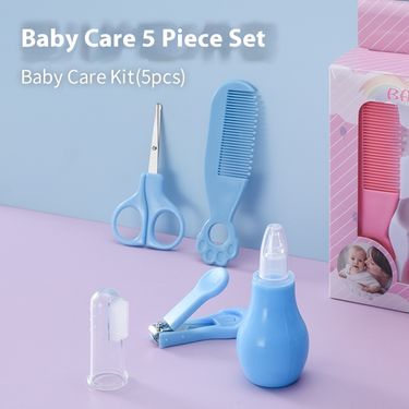 Baby product set 0-3 years old baby comb scissors convenient care 5-piece kit_voghion.com
