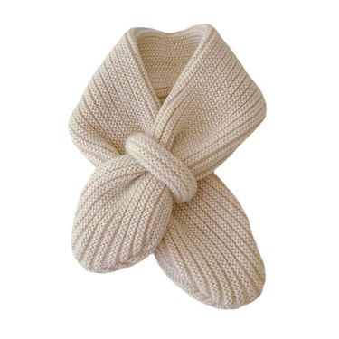 Children's scarf Winter ins solid color warm knit baby neck for boys and girls_voghion.com