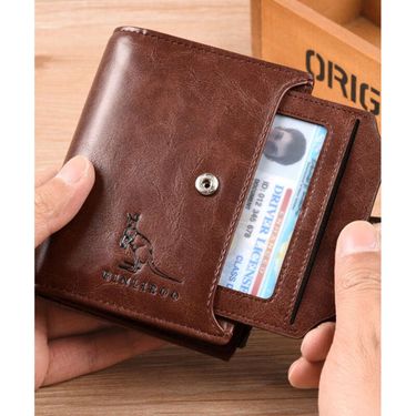 Kangaroo Anti-theft Brush Wallet Anti-magnetic Card Case_voghion.com