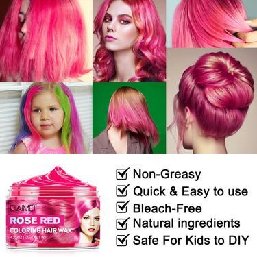 ELAIMEI dyed temporary styling, disposable fashion for shaping without damaging hair, multi-color hair paste_voghion.com