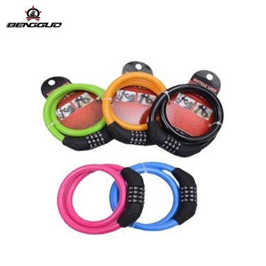 Bicycle four digit password mountain portable anti-theft color lock flying bike riding equipment_voghion.com