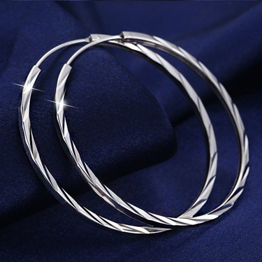 Sterling VENUS Sier Round Circ Hoop Earrings For Women Best Gift Fashion Charm Engagement Wedding Jewelry_voghion.com