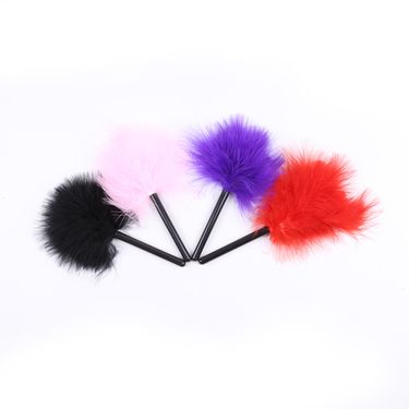 BDSM Purple Flirting Feathers Scattered Red Purple Plastic Rod Flirting Pen Holder Chicken Feather Rod For Women_voghion.com